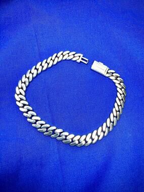 925 Italy Sterling Silver Miami Cuban Link Bracelet 8mm 9
